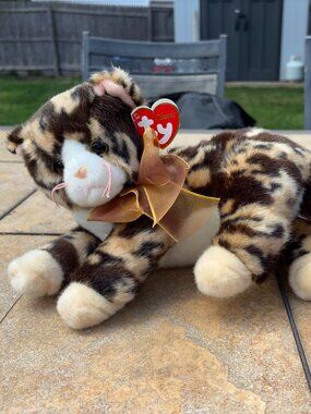 TY Large Plush Classic 2007 FIDDLES the Cat (11 Inch)  Stuffed Animal Toy Calico